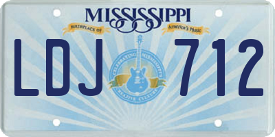 MS license plate LDJ712