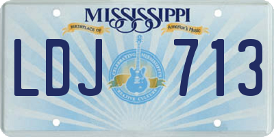 MS license plate LDJ713