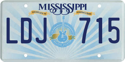 MS license plate LDJ715