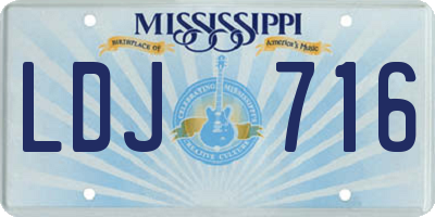 MS license plate LDJ716