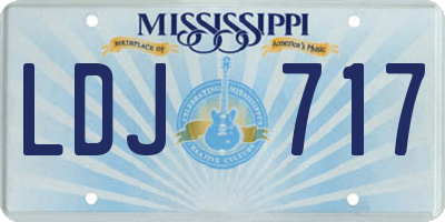 MS license plate LDJ717