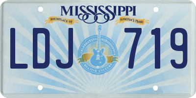 MS license plate LDJ719