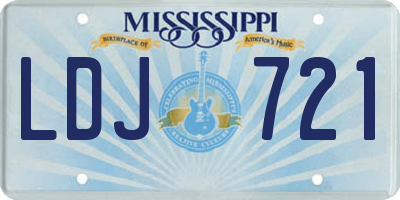 MS license plate LDJ721
