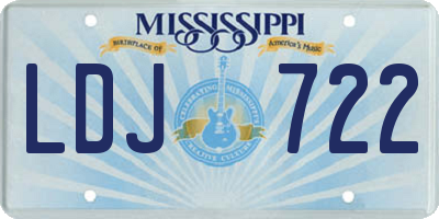 MS license plate LDJ722
