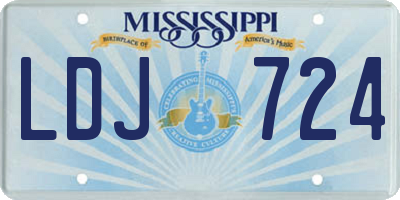 MS license plate LDJ724