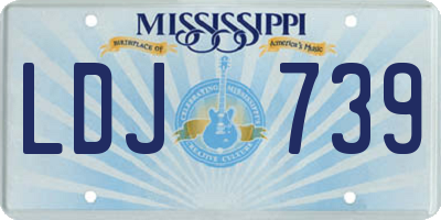MS license plate LDJ739