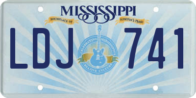 MS license plate LDJ741