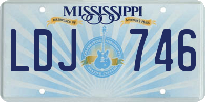 MS license plate LDJ746