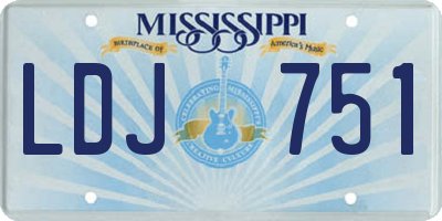 MS license plate LDJ751