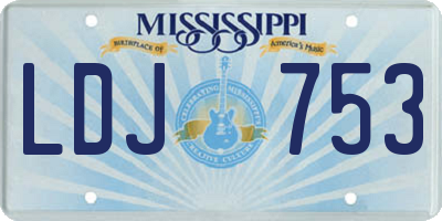 MS license plate LDJ753