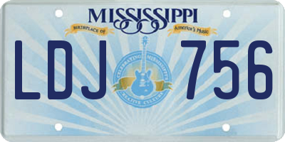 MS license plate LDJ756
