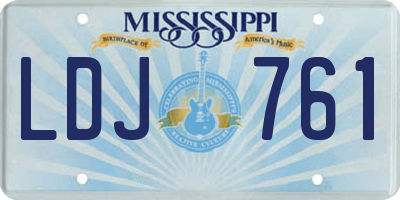 MS license plate LDJ761