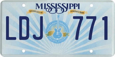 MS license plate LDJ771