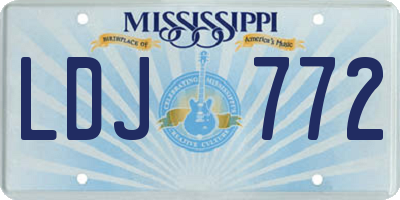 MS license plate LDJ772
