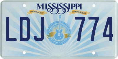 MS license plate LDJ774