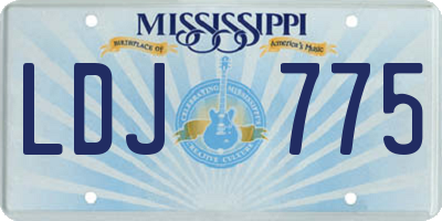 MS license plate LDJ775