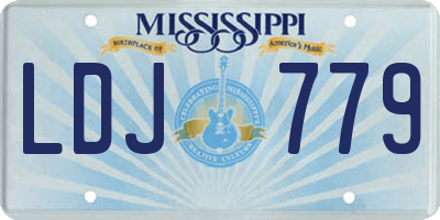 MS license plate LDJ779