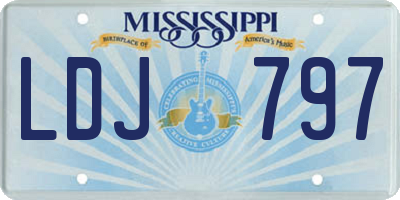 MS license plate LDJ797