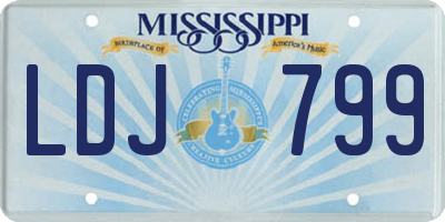 MS license plate LDJ799