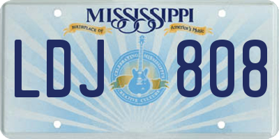 MS license plate LDJ808