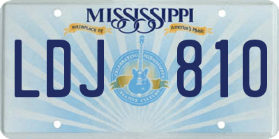 MS license plate LDJ810
