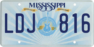 MS license plate LDJ816