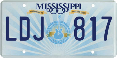 MS license plate LDJ817