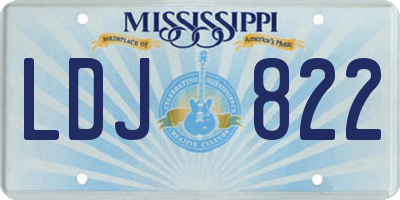 MS license plate LDJ822