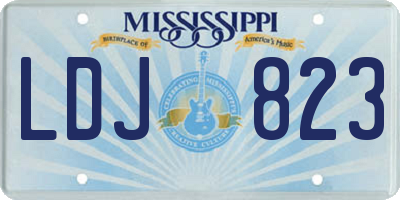 MS license plate LDJ823
