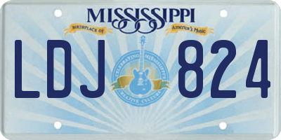MS license plate LDJ824