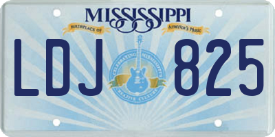 MS license plate LDJ825