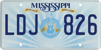 MS license plate LDJ826