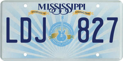 MS license plate LDJ827