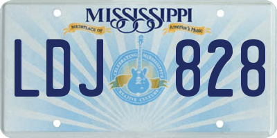 MS license plate LDJ828
