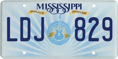 MS license plate LDJ829