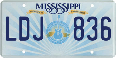MS license plate LDJ836
