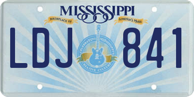 MS license plate LDJ841