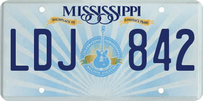 MS license plate LDJ842