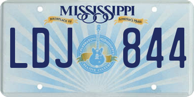 MS license plate LDJ844