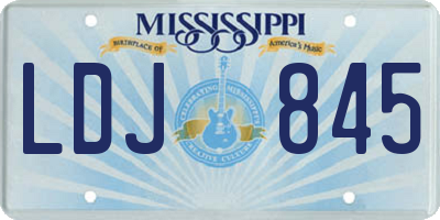 MS license plate LDJ845