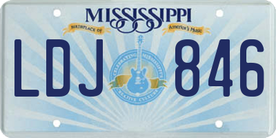MS license plate LDJ846