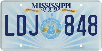 MS license plate LDJ848