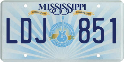 MS license plate LDJ851