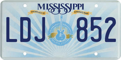 MS license plate LDJ852