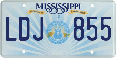 MS license plate LDJ855