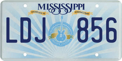 MS license plate LDJ856