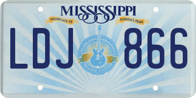 MS license plate LDJ866