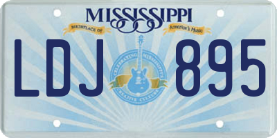 MS license plate LDJ895
