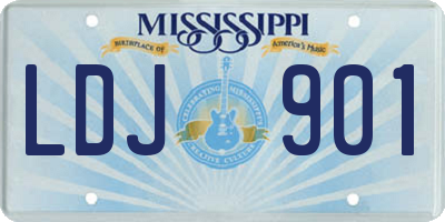 MS license plate LDJ901