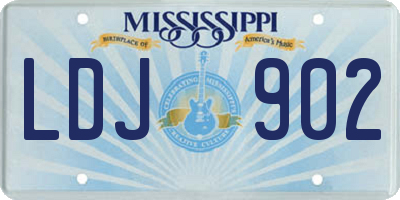 MS license plate LDJ902